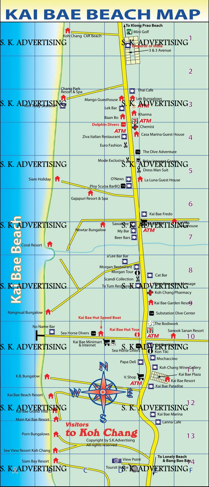 Kai Bae Beach Map